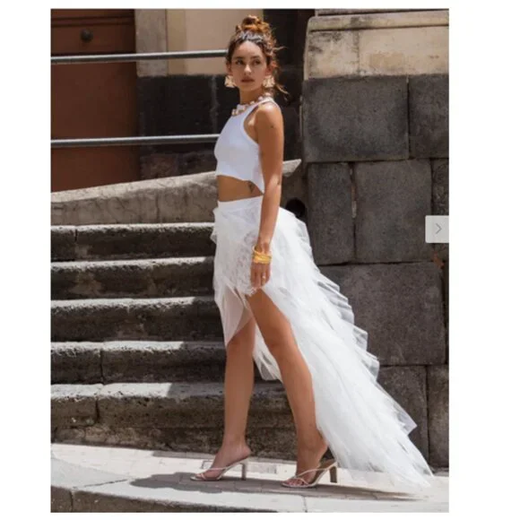 NWT 12th Tribe Tulle Maxi Skirt - Picture 2 of 6